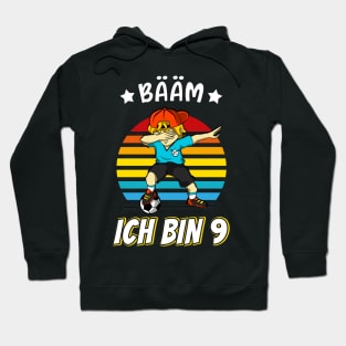 Fußball Dabbing Junge 9. Geburtstag Kind Hoodie